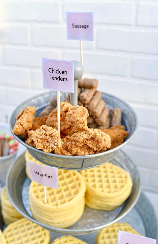 Waffle bar birthday party and free waffle bar printables