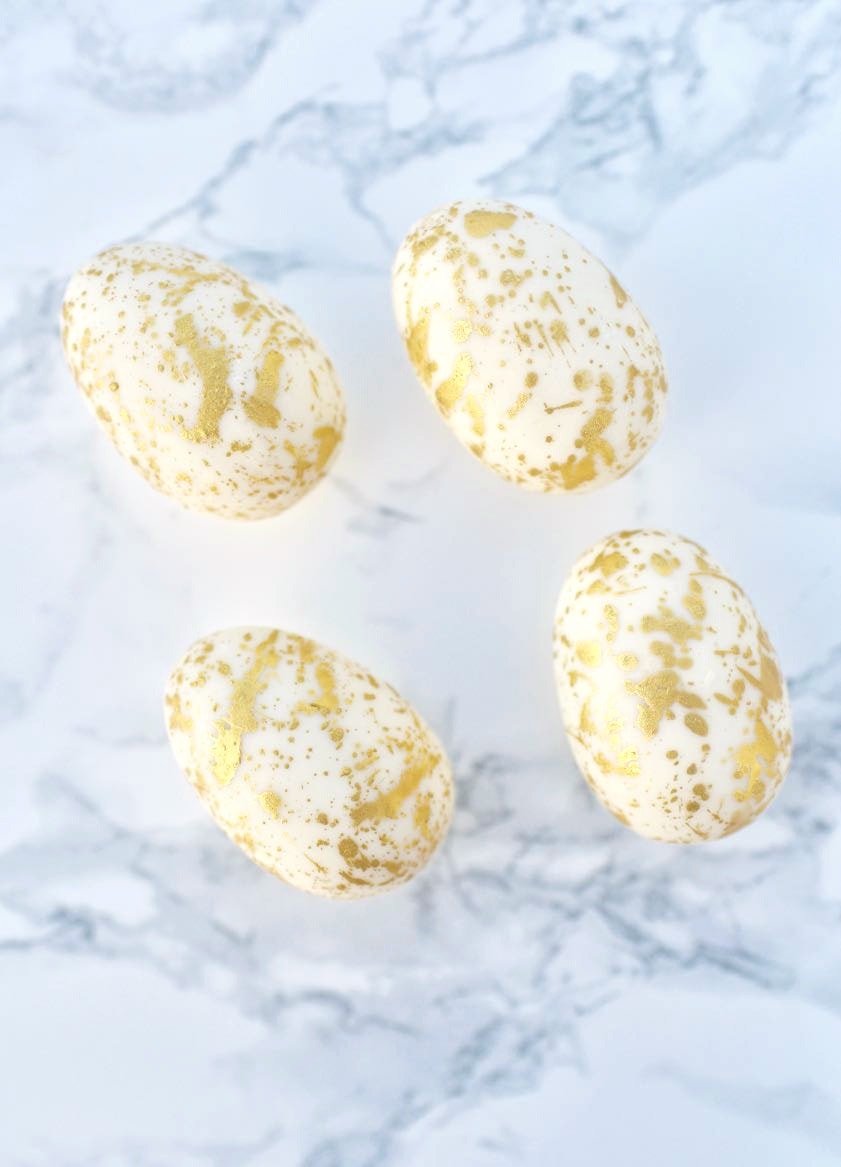 Chocolate Easter eggs recipe with edible gold luster dust Make Life Lovely