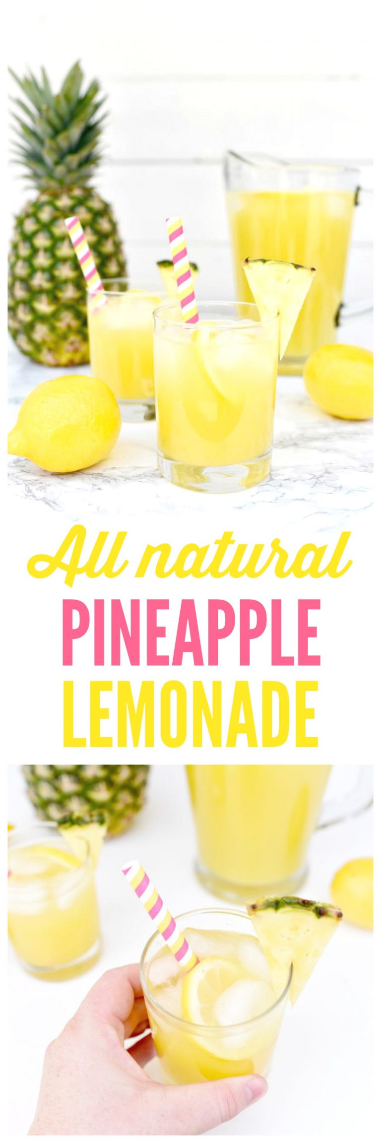All natural pineapple lemonade recipe that's so refreshing and