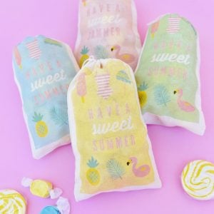 DIY summer party favor bags