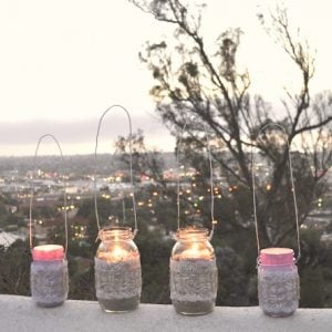 Mason jar candle holders