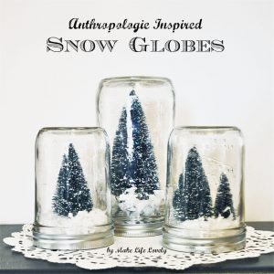 Mason jar snow globe