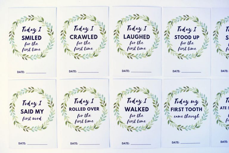 Baby Milestone Cards Beautiful FREE Printables 