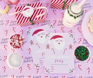 Christmas cookie party invitations f