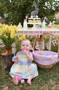 Pottery Barn Kids Easter basket Easter table