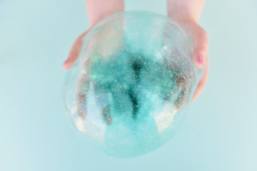 Teal mermaid slime bubble