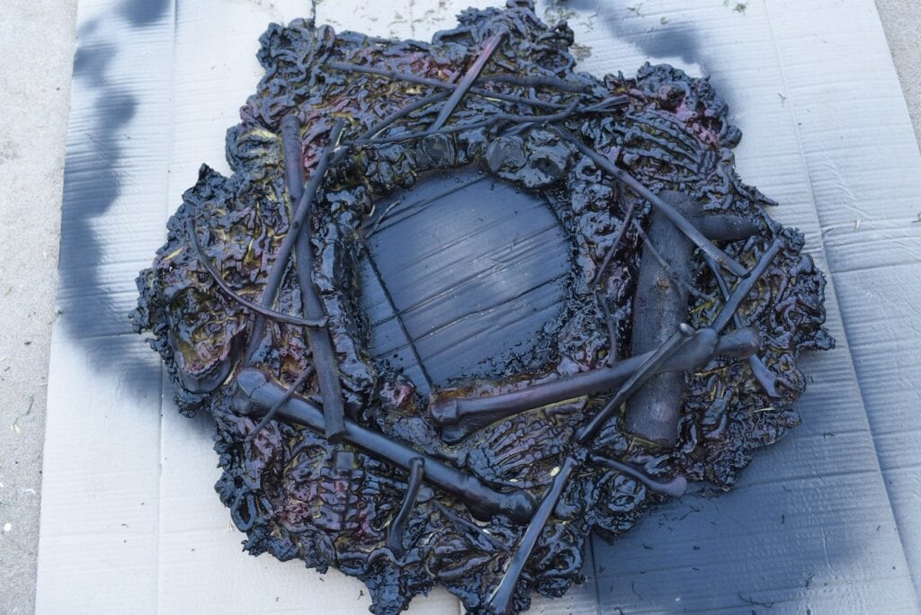 Fake fire pit for Halloween