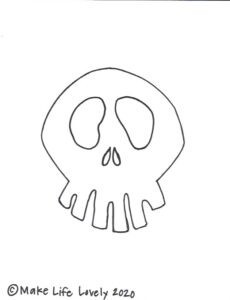 Nightmare Before Christmas Wreath Skull Template