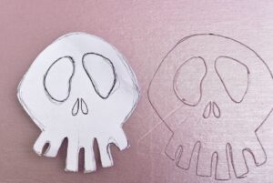 Nightmare Before Christmas wreath skull template