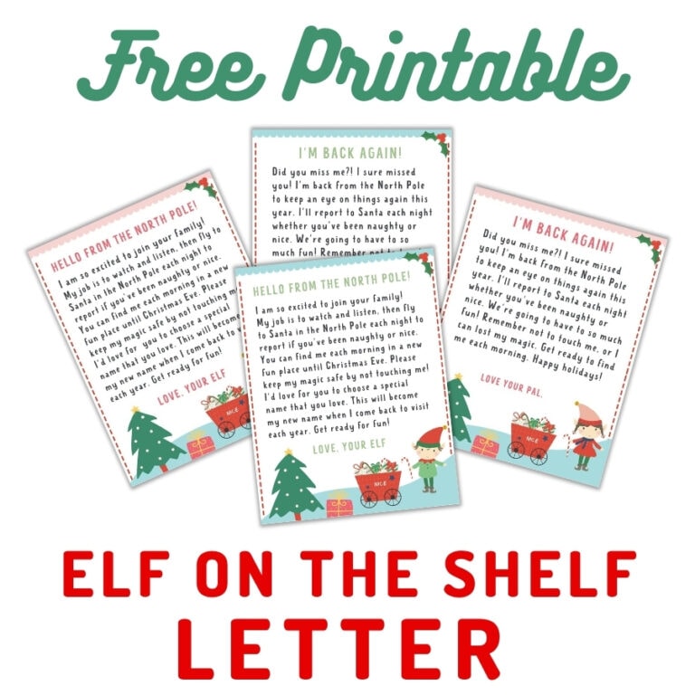 Elf on the Shelf Letter 4 FREE Printables! - Make Life Lovely