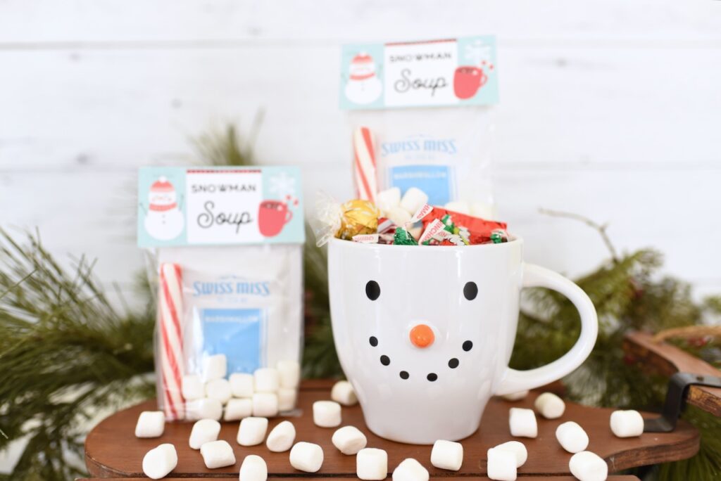 snowman soup printables with snowman soup ingredients and snowman mug