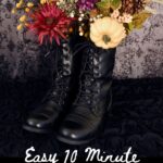 black witch shoes with orang and yellow flowers inside