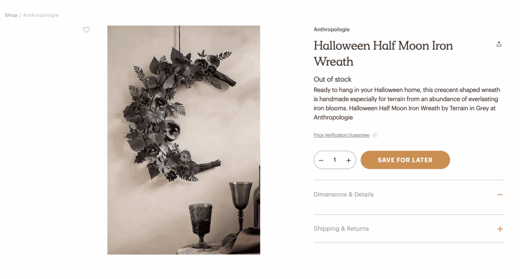 gray moon wreath with flowers