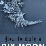 gray moon wreath with gray flowers