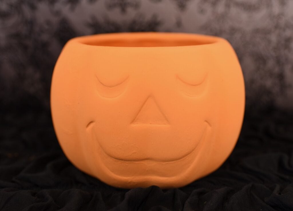 painted orange ceramic pumpkin