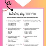 free printable Valentine's Day quiz with questions about Valentine's Day on it